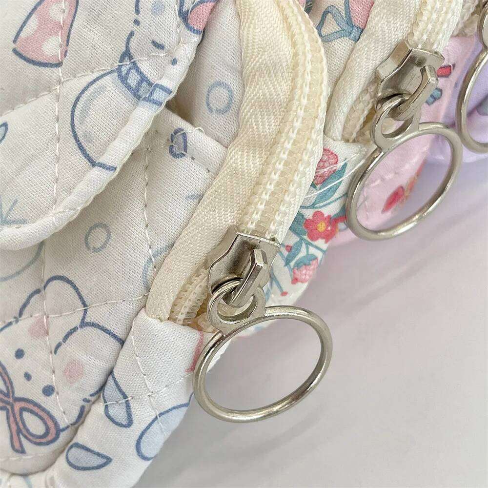Cute Cartoon Print Coin Purse High Quality Kawaii Wallet for Women New Small Earphone Key Bank Card Storage Bag Pouch Travel C260304