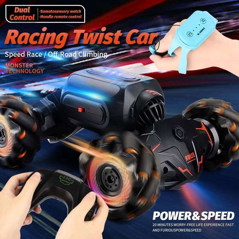 2.4G RC Toy Car Gesture Sensing Twisting Stunt Drift Climbing Remote Controlled Cars Toys For Children Boys A Birthday Present Z260303