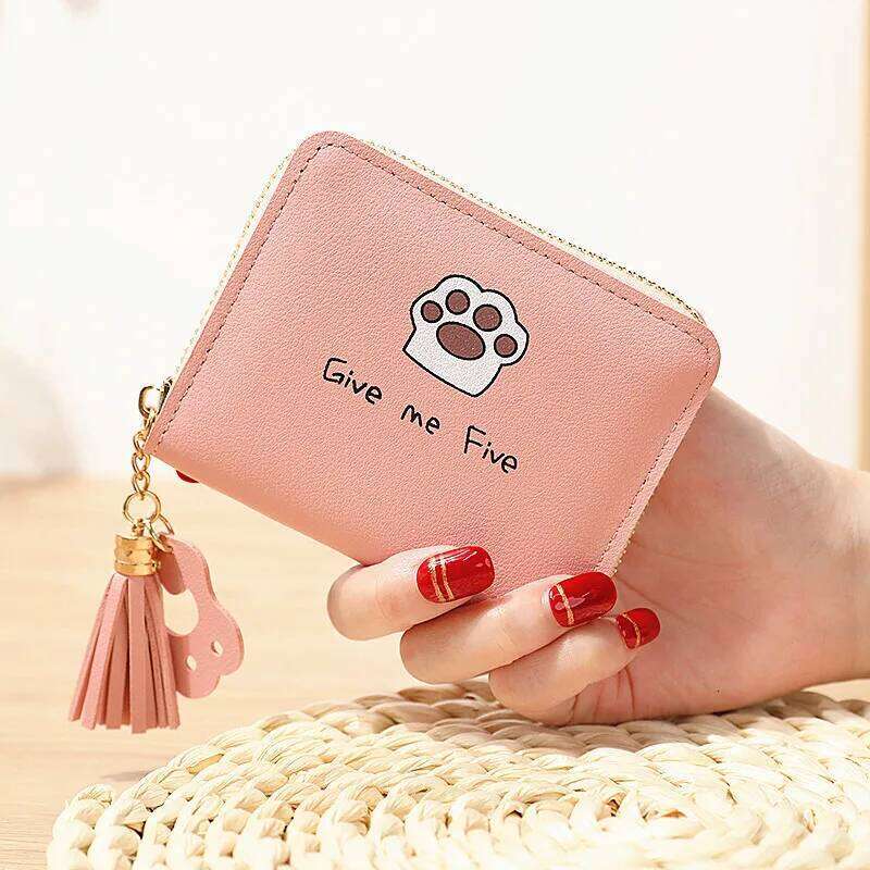 2024 new Korean ladies short zipper large capacity wallet Joker fashion simple student clutch bag C260304