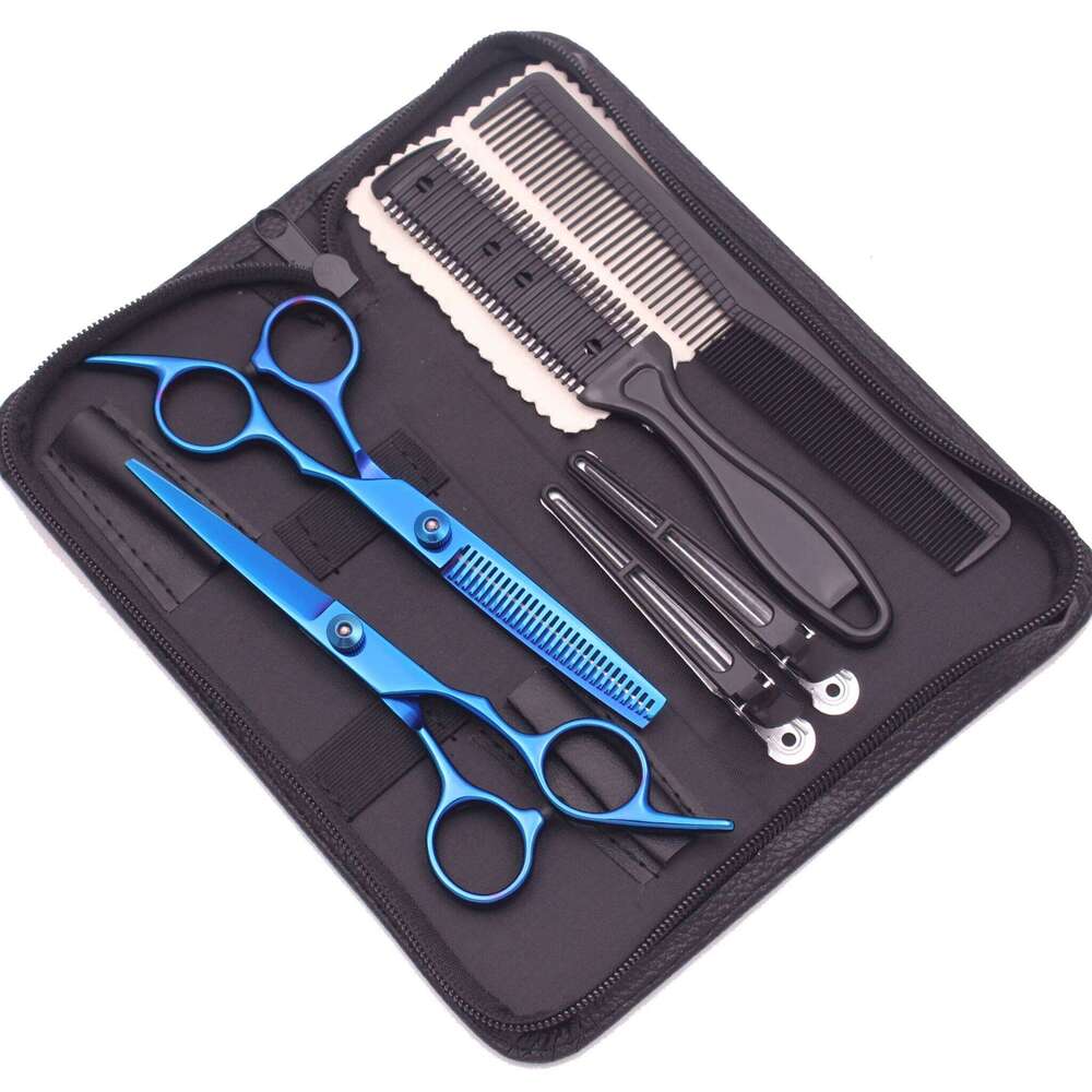 Hairdressing Black-Gold Hair Professional 6" JP Stainless Thinning Shears Haircut Scissors Barber Shop C1001 H260303