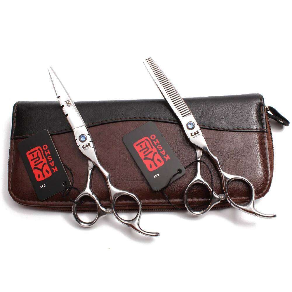 Professional 5.5" 6" Stainless Hair Cutting Thinning Shears Hairdressing Scissors Haircut Set H1010 H260303