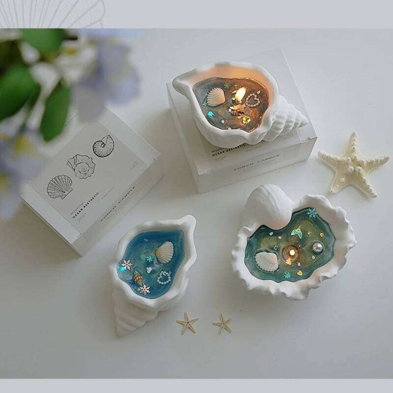 Shell Jelly Scented Smokeless Starfish Candle, Soy Wax Gift, Handmade Souvenir, Gift for Valentine's Day, New Year Festival W260304