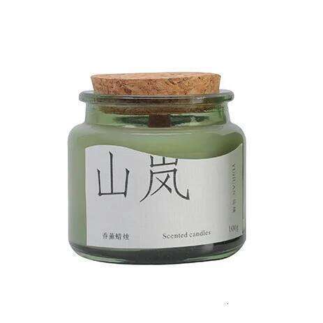 6x6.5cm Portable Travel Green Candle, Smokeless Soy Glass Cup Scented Jar, Wax Indoor Light Fragrance Small Gift W260304