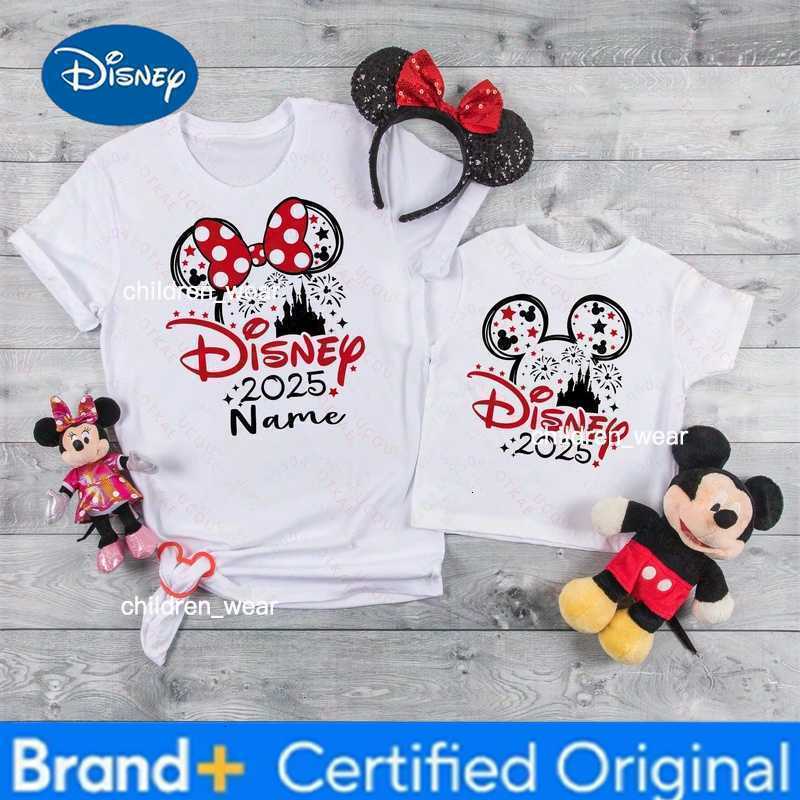 Disney Creative 2025 Pattern Printed Cotton T-shirt Summer Breathable Family T-shirt Clothing Harajuku Parents Children Clothing H260304