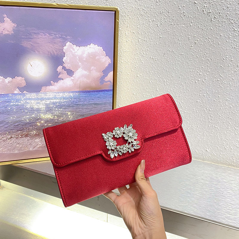 Fashion Satin Clutch Purse Women Handbag Glitter Diamond Evening Bag Wedding Party Banquet Bag Shoulder Bag 251107