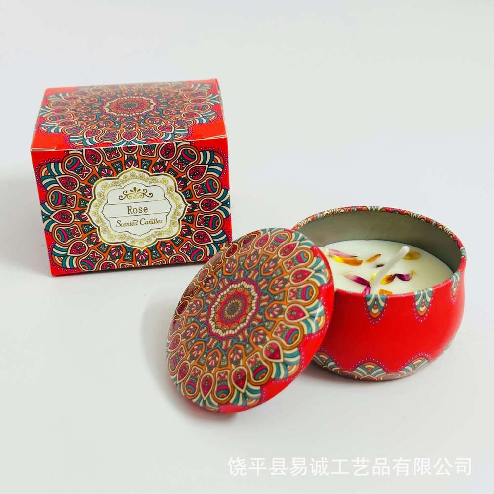 Cross-Border Dried Flower Large Jar Soy Wax Gift Birthday Present Floral Fragrance Aromatherapy Candle Wholesale W260304