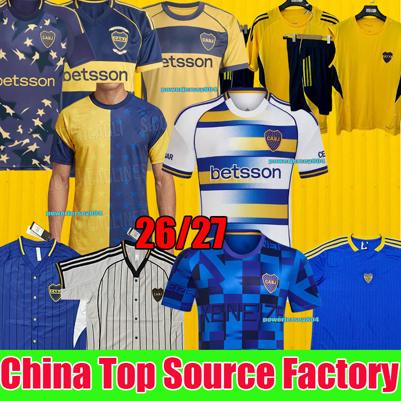 25 26 Boca Juniors Soccer Jerseys Special 120th Anniversary kit 2025 2026 CAVANI MARADONA Boca jerseys football men kids shirts PAREDES