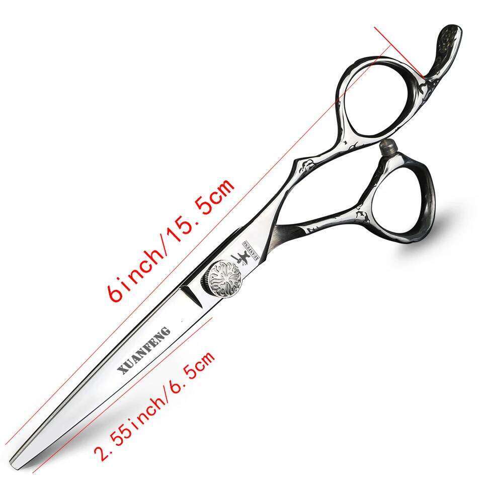 XUANFENG black Mirror Hair 6-inch JP440C Barber Cutting and Thinning Scissors Very Cool H260303
