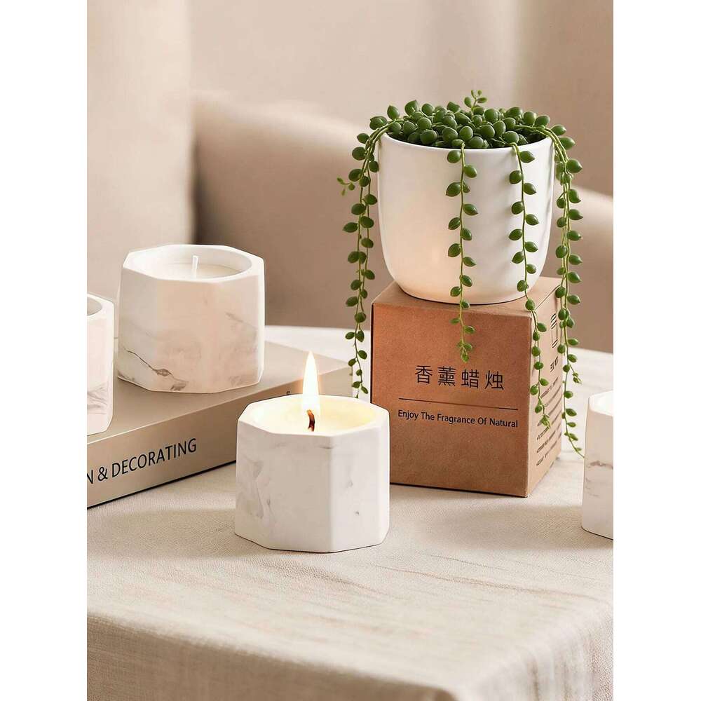 Octagonal cup graphite candle aromatherapy bedroom fragrance ornament high-end birthday gift W260304