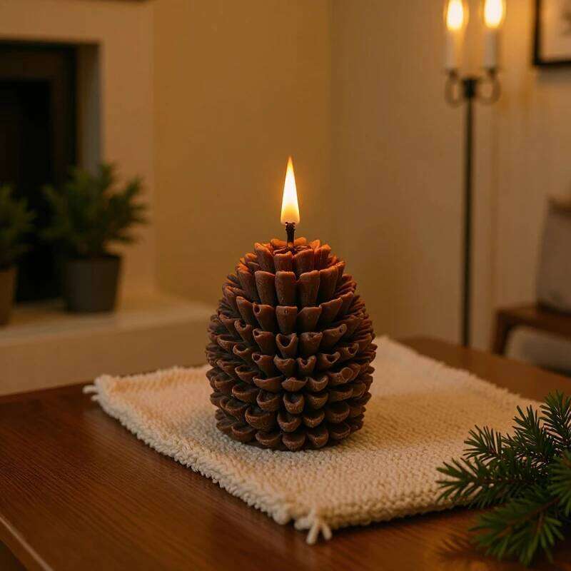 Pineapple Scented Candle, Christmas Aromatherapy Candle for Festive Table Stand Decoration W260304
