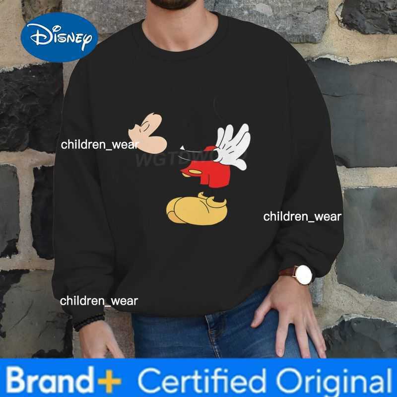 Disney Sweet Mickey Mouse Minnie Print Sweatshirt for Spring Autumn Couples Casual Classic Character Tops Cartoon Women Men Pullover H260304
