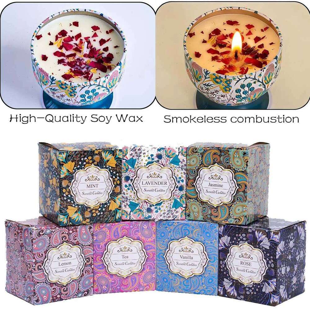 Valentine's Day Scented Jar Gift Goblet Dried Flower Fragrance Candle Smokeless Romantic Incense Wholesale Wedding Favor W260304