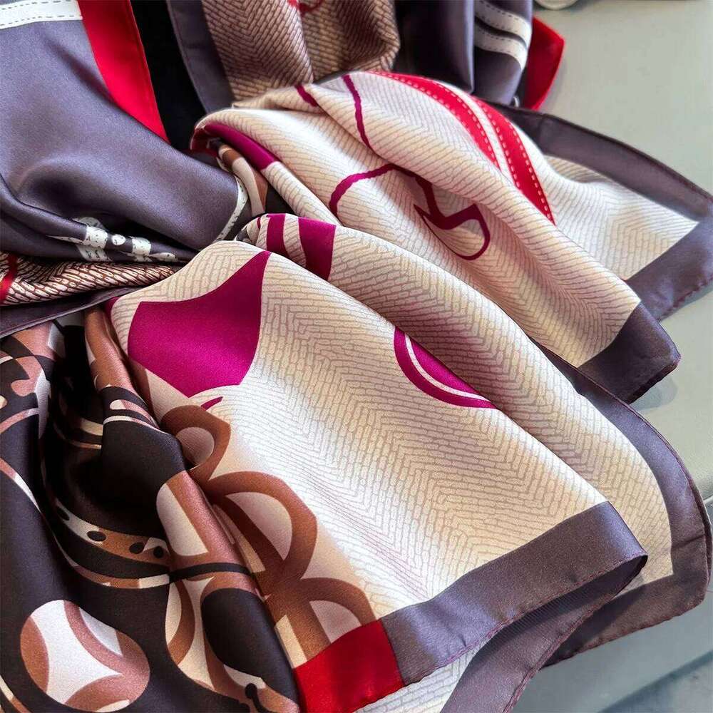 Luxury Long Women Fashion Shawl Warps For Travel Beach Ladies Hijab Elegant Neckerchief Soft Stain Faux Silk Scarf XJ260304