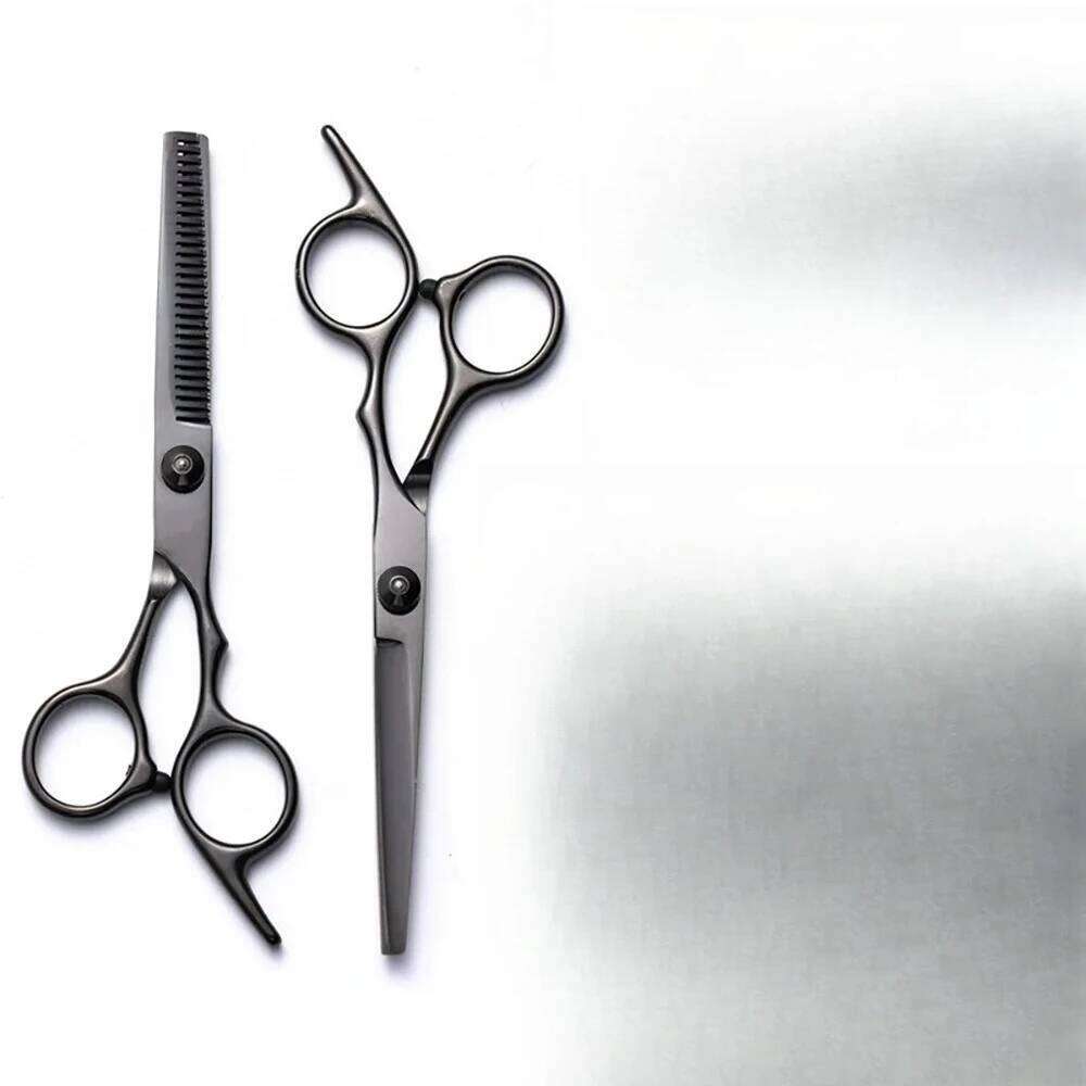 2Pcs/Set Professional Scissors Set Home Hair Cutting Barber/Salon Thinning Shears Kit, Stainless Steel Hairdressin H260303