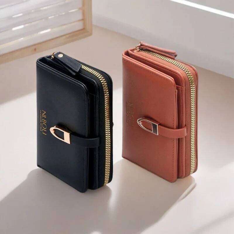 1pcs Minimalist Fashion Women's Wallet Large-Capacity ID Bank Organizer Daily Use Coin Purse for Card & Cash Storage C260304