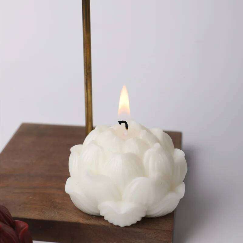 1pc New Lotus Aromatherapy Flower Shaped Low Temperature Candle Fragrance Home Interior Decoration W260304