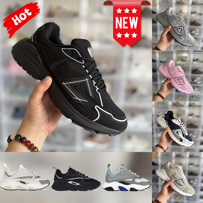 Hot B-30s shoes Men Women Designer Luxury Casual Shoes B-22s Sneakers White Silver Black Grey Fuchsia Pink Silver Mens Womens Outdoor Sports Trainers Size 36-45