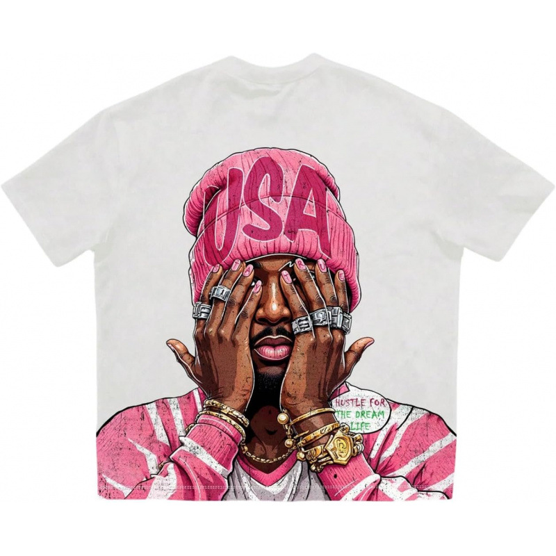 Men's T Shirts Vintage Hip-hop Figures T-Shirts Rock Summer Luxury Y2K Classic Fashion Style Top Tees