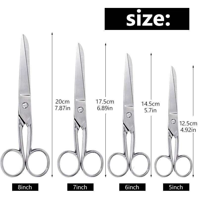 SHWAKK Durable Silver Embroidery Tailor Scissors Sewing Craft Thread Needlework Scissor Cutter DIY Fabric Dressmaker Shears H260303