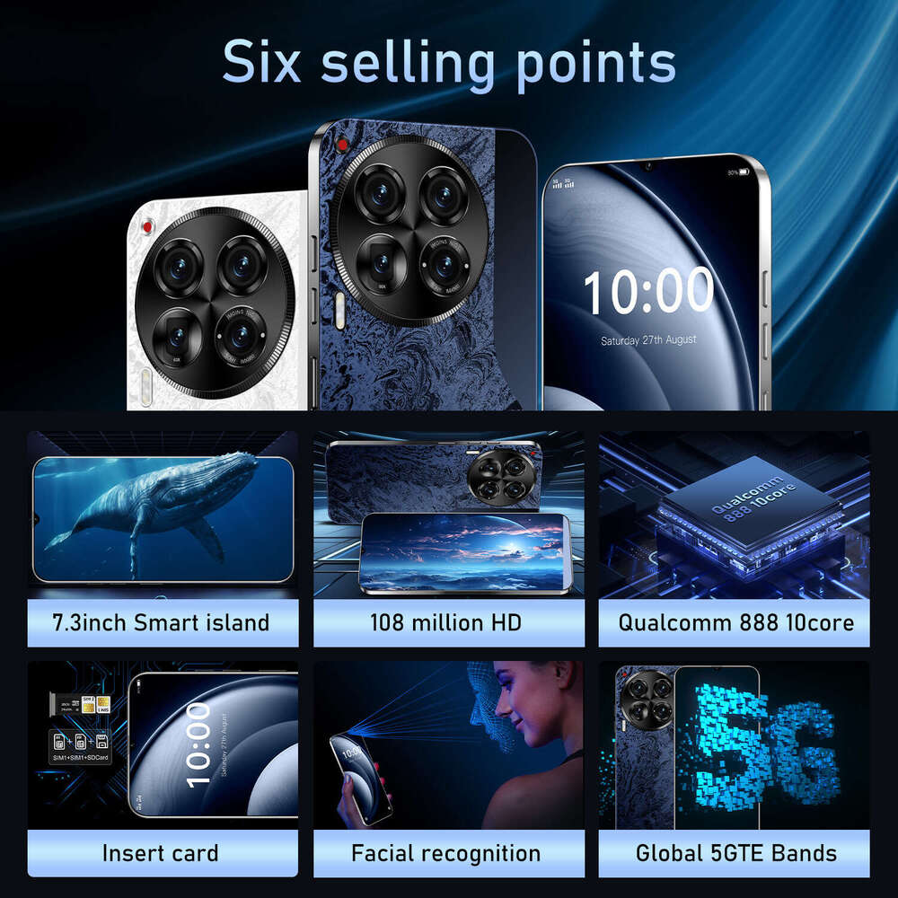 Well-known Brand Cross-border Exclusive Smart Android Mobile Phone Super HD Screen T Storage Factory Price Delivery CKS