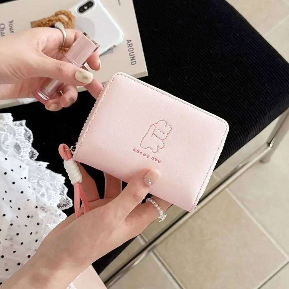 Cute Cartoon Women Wallet Bear Rabbit Cat Pu Leather Coin Purse Card Holder C260304