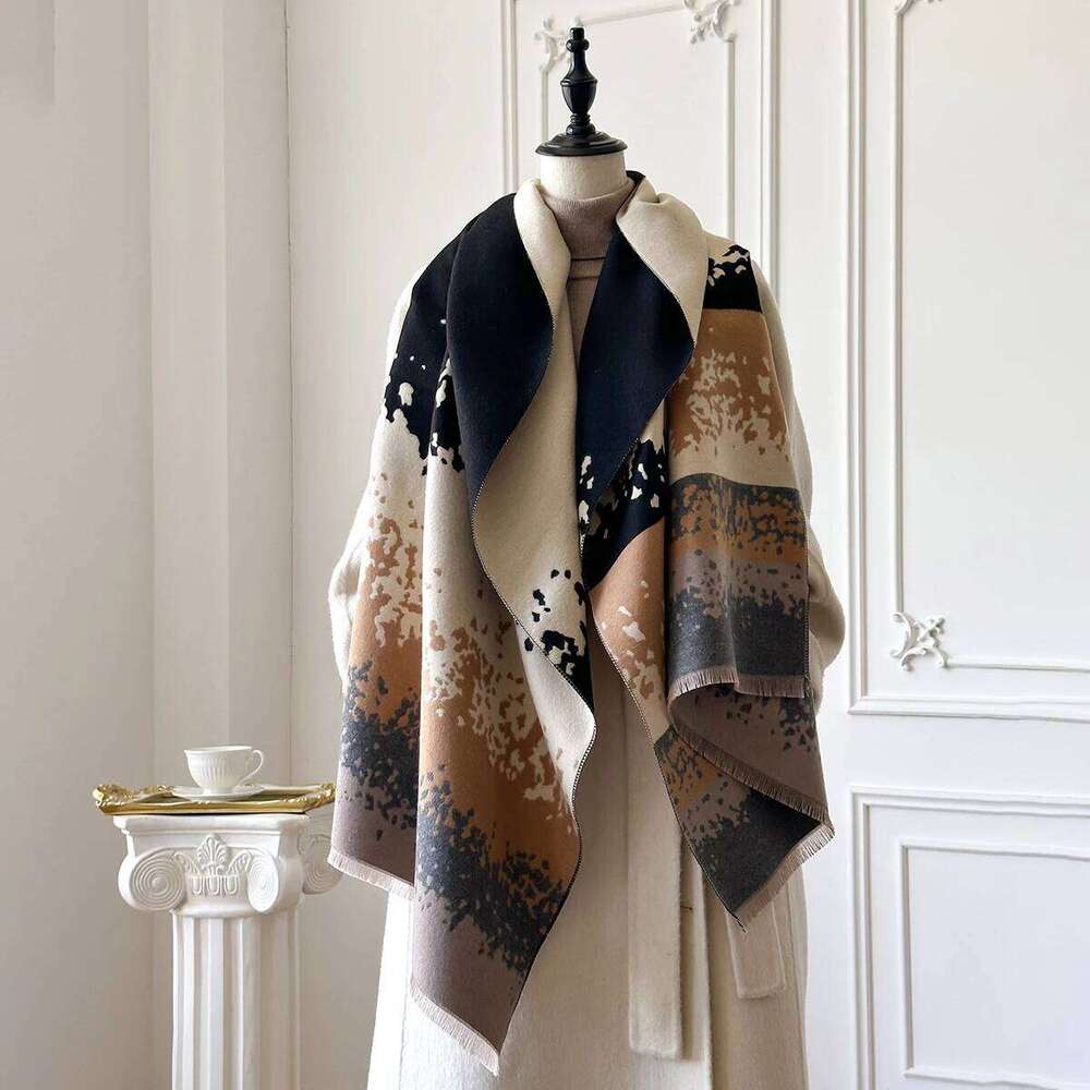 2025 Luxury Winter Cashmere Scarf Women New Design Warm Pashmina Blanket Poncho Scarves Female Print Shawl Thick Foulard Bufanda XJ260304