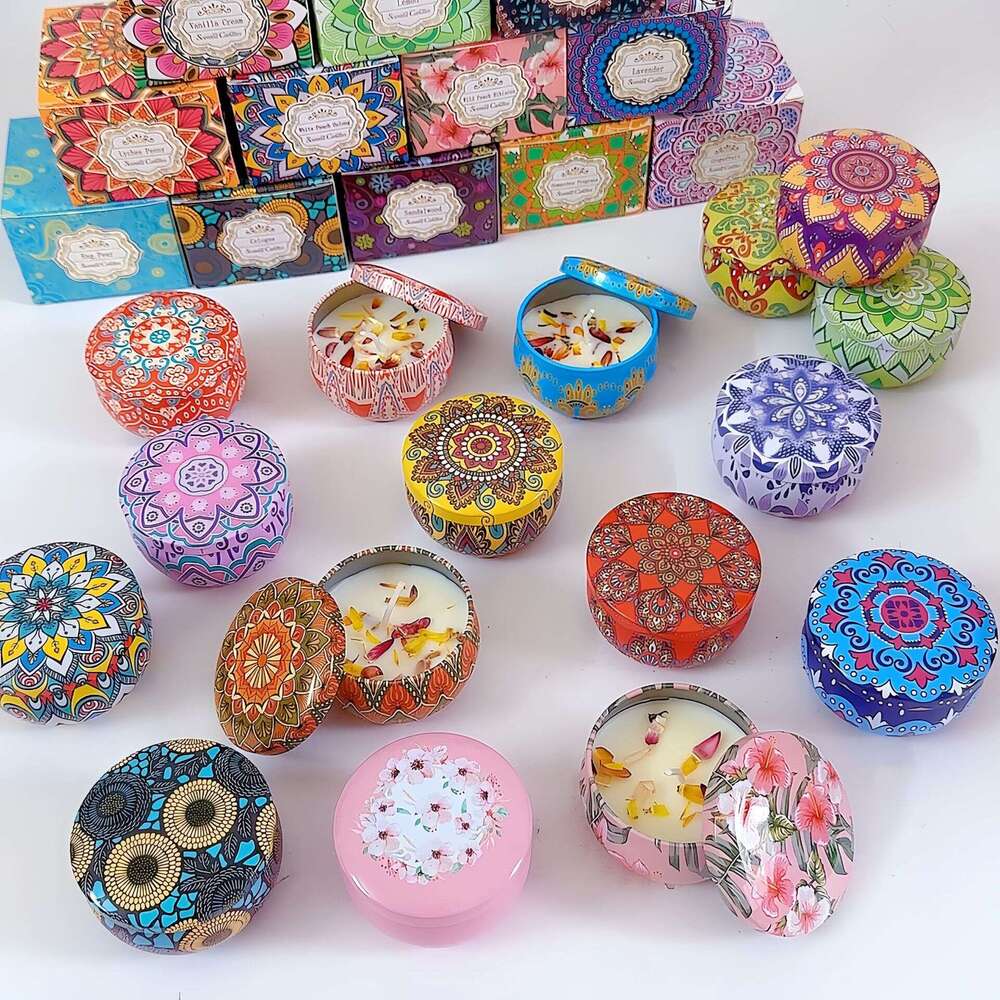 Cross-Border Dried Flower Large Jar Soy Wax Gift Birthday Present Floral Fragrance Aromatherapy Candle Wholesale W260304