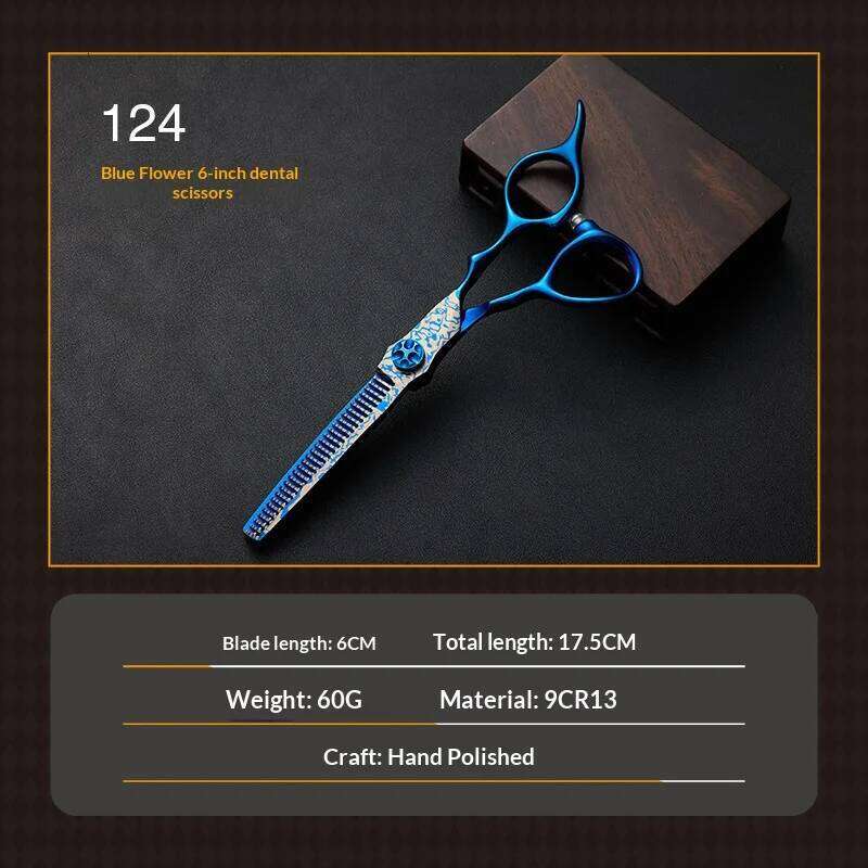 Professional Scissors Barber Set 6inch 9CR Stainless Steel Straight & Thinning Shears for Home Salon Hair Cutting Tools Kit H260303