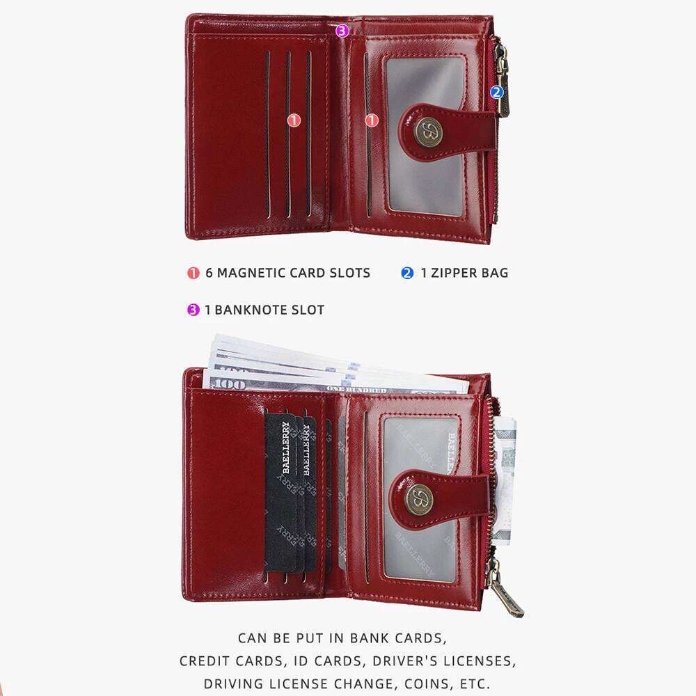 Fashionable Women's Short Wallet with Hollow Pattern, Multiple Card Slots and Pocket, Daily Portable Compact Coin Purse C260304