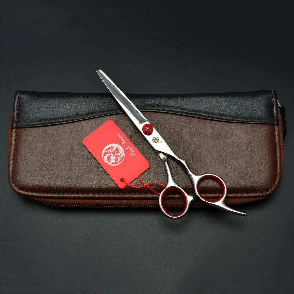 703# 6" Stainless Red Cutting Salon Thinning Shears Professional Hairdressing Hair Scissors Dropshipping H260303