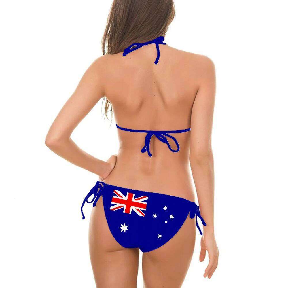 CLOOCL Australia Flag Sexy Sets Fashion 3D Print Swimsuit Beach Pool Vacation Adjustable Lacing Bikini Suits No Chest Pad Y260303