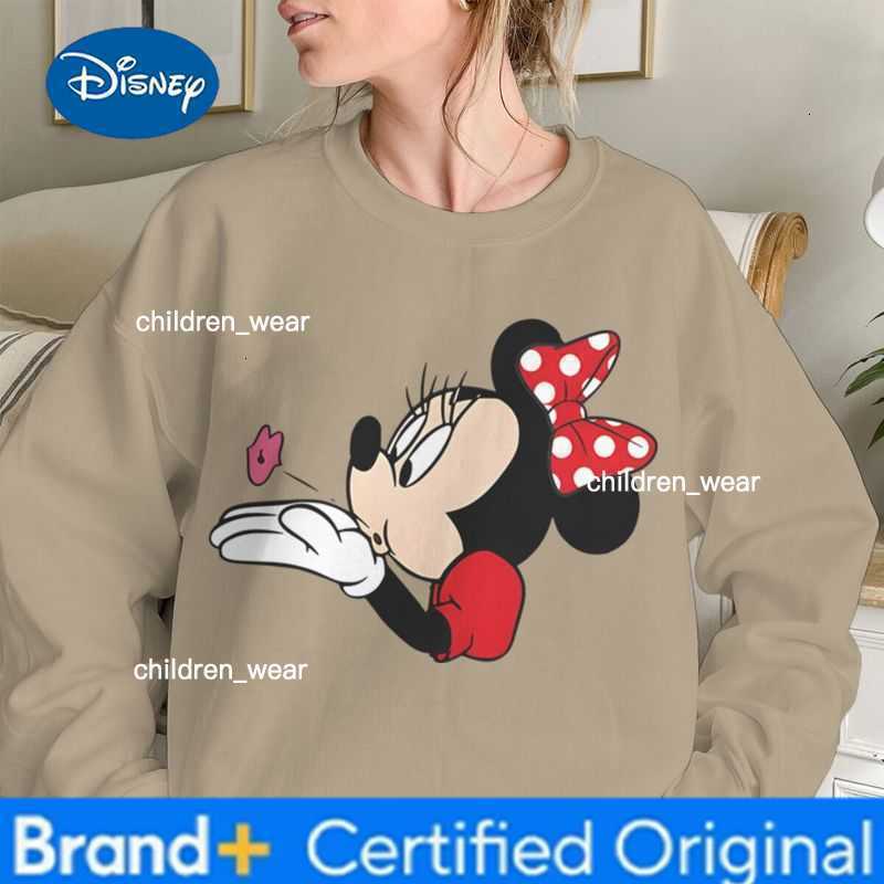 Disney Women Men Retro Mickey and Minnie Valentines Day Sweatshirts Casual New Couple Matching Long Sleeve Crewneck Sweatshirt Gifts H260304