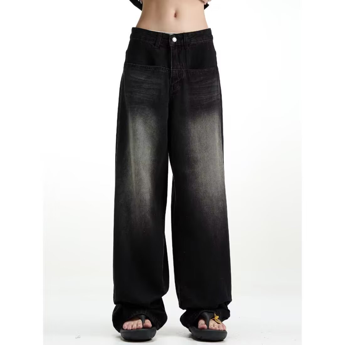 American High Street Straight Retro Designer Pants Jeans New Harajuku Style Popular On Instagram Stylish And Trendy Simple And Fashionable