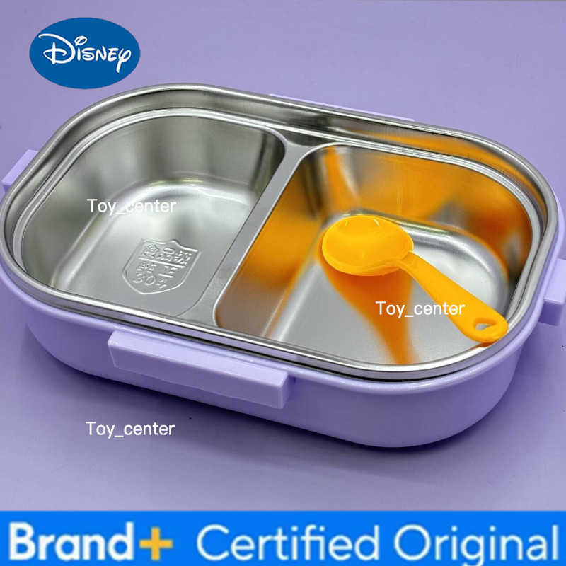 Disney Stitch Lunch Box with Spoon Cartoon Stainless Steel Bento Boxes Student Portable Food Container School Outdoor Picnic Box H260304