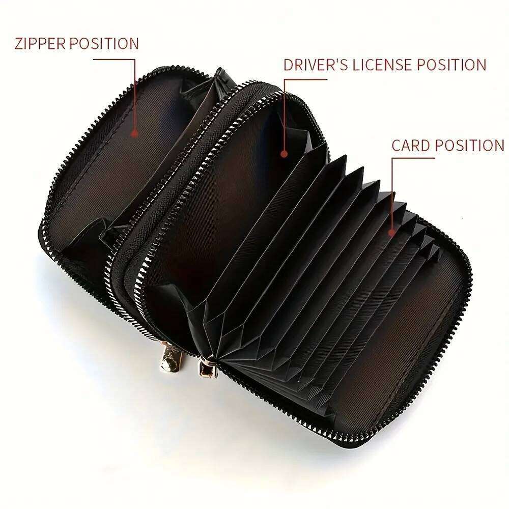 2025 New Man and Women Short Style Lychee Pattern Fashion Large Capacity Multi Card Slot Coin Purse With Zipper For C260304