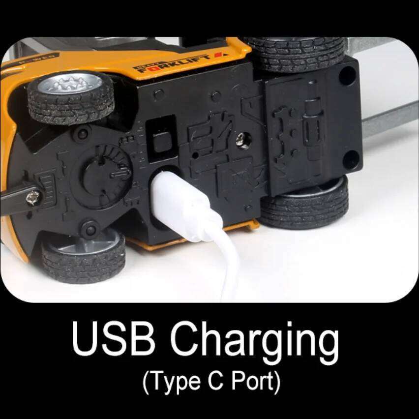 In Stock 1/64 Remote-controlled Alloy Engineering vehicle Tabletop Toys RC Forklift Model Collection Gift For Boys Z260303