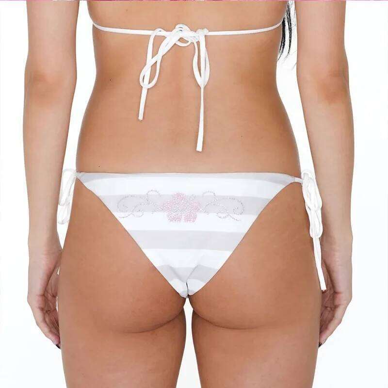 Y2K Summer Punk Spicy Girl Style fairycore Flower Hot Diamond print Hanging Neck Strap Sexy backless Holiday slim fit Bikini Set Y260303