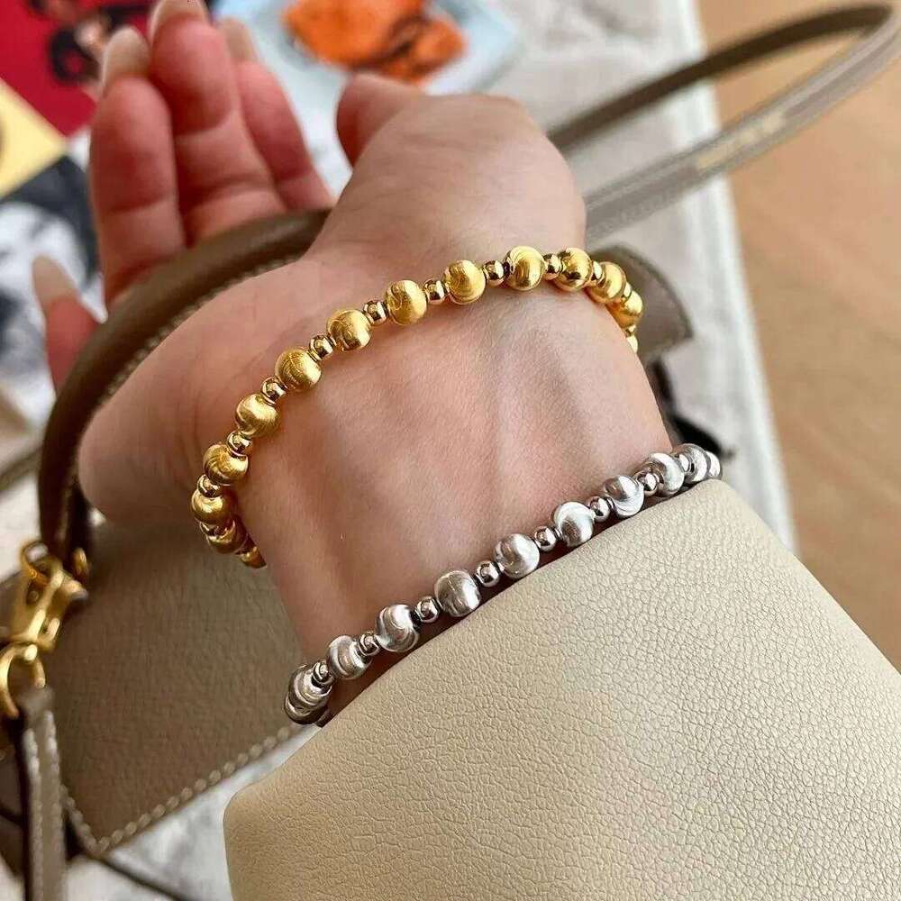 2025 Hot selling Italian hand-brushed craft palace style two-color bracelet ring set women's fashion luxury jewelry party gift XJ260303