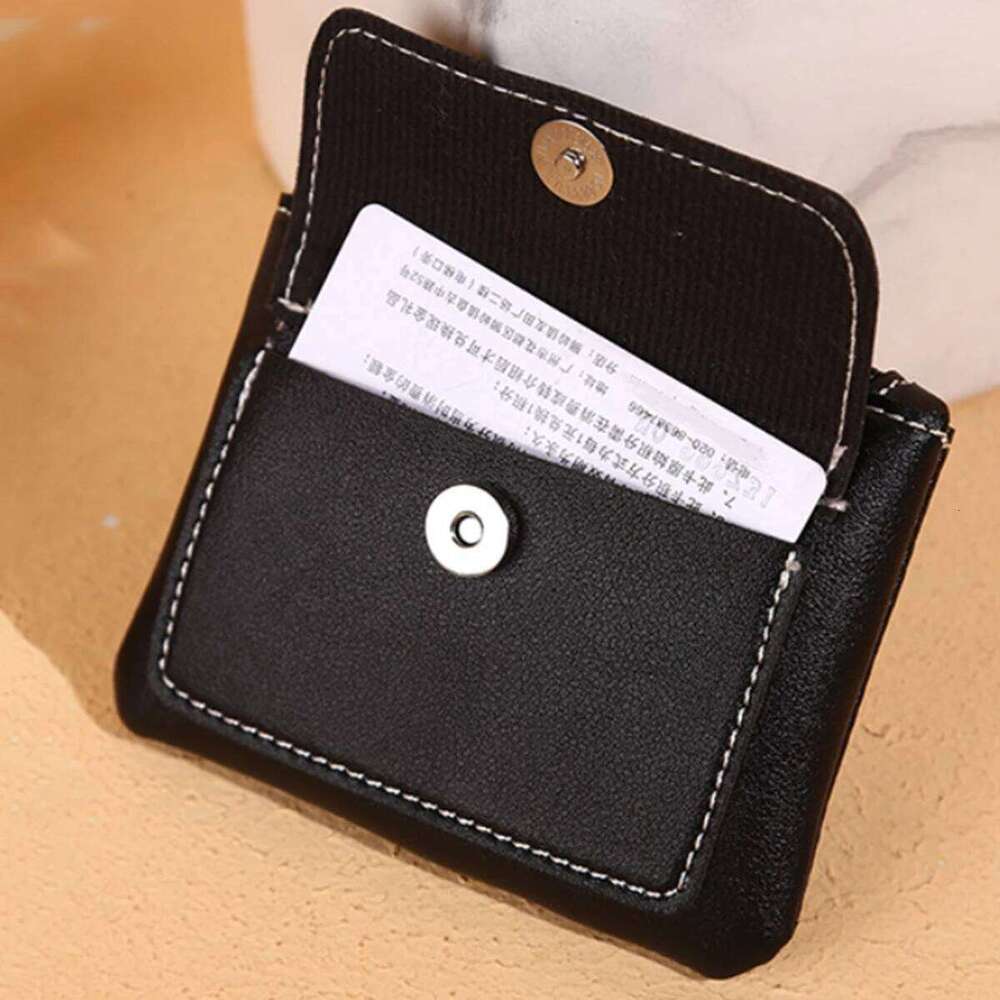 Black Fashionable Ladies' Zipper Short Wallet, Solid Color Card Pocket, Key Case, Coin Purse, 1 Piece C260304