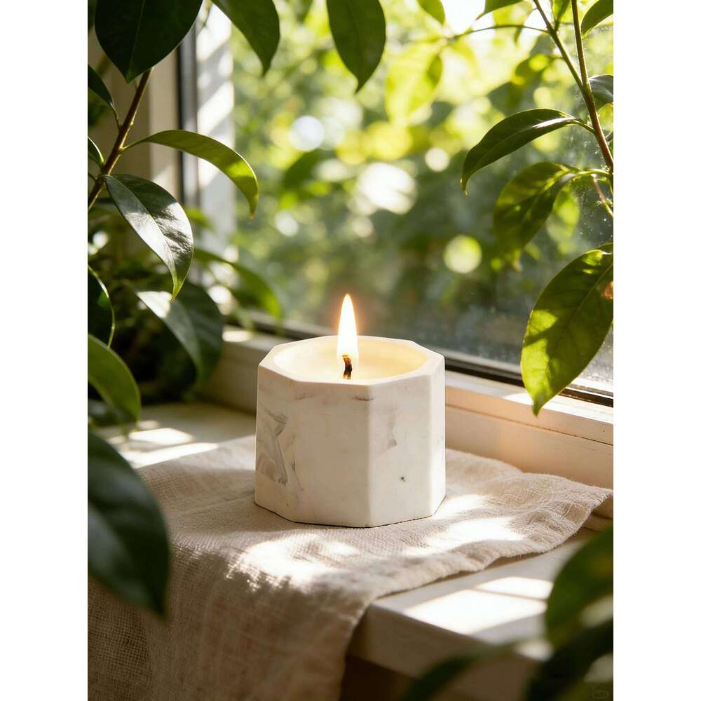 Marble Scented Jar Candle - Smokeless Aromatherapy Home Decor Gift W260304