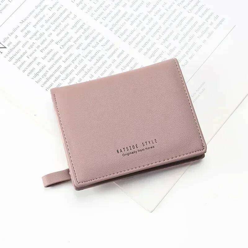 Thin Style Women Wallets Zipper Coin Bag in Back Blue Soft Leather Ladies Card Holder Slim Purse Female Wallet Mini Short 2024 C260304