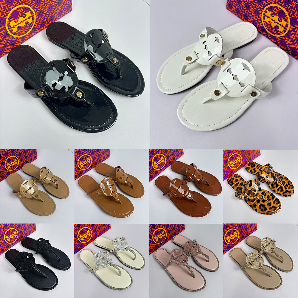 Designer sandals Womens sandals designer slides fashion Summer Beach Casual sandals Slippers luxury sandals Designer Slippers black white sandals size 35-42