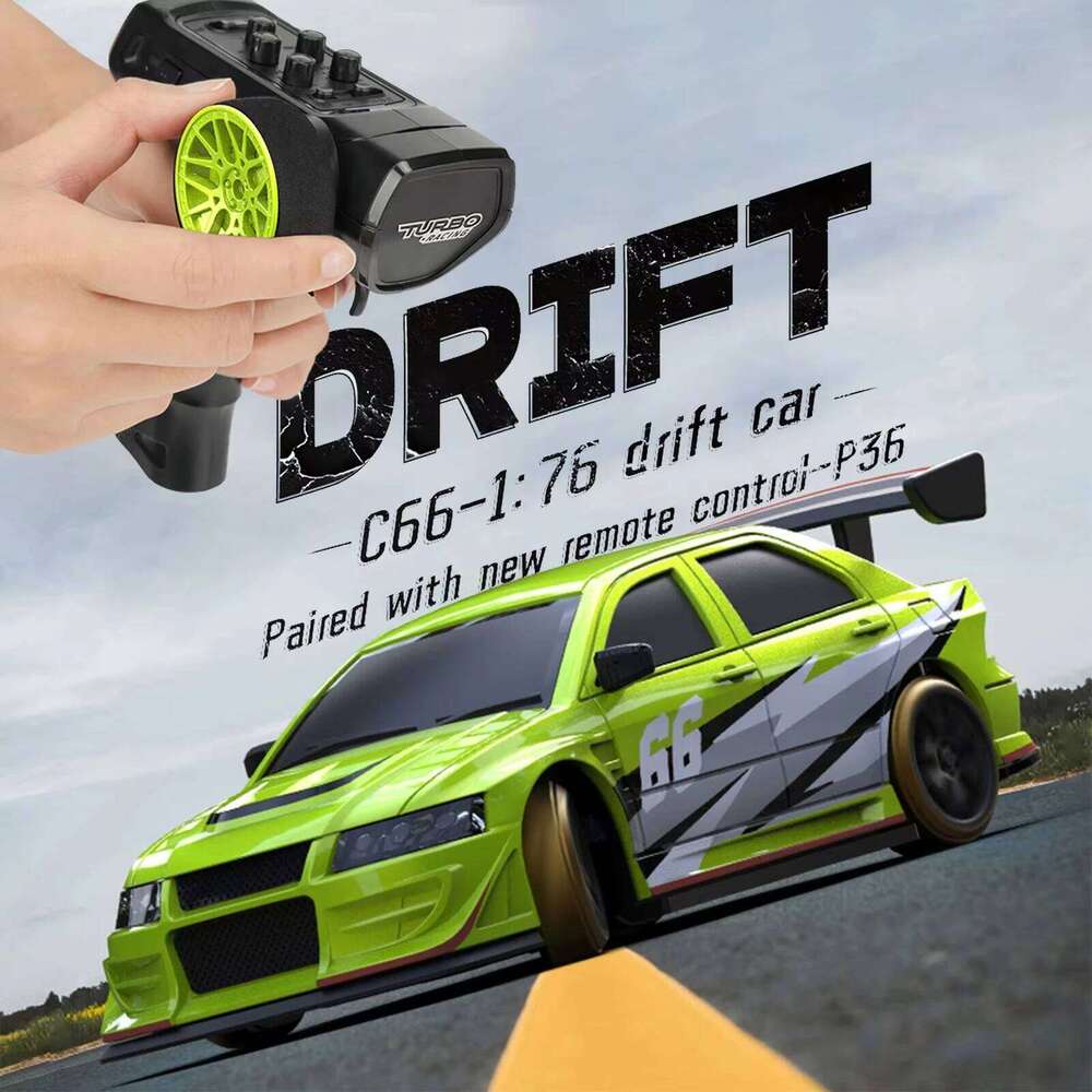 Turbo Racing 1:76 C66 Drift RC Car with Gyro Full Proportional 2.4G 5CH Radio Remote Control RTR Desktop Toys For Christmas Gift Z260303