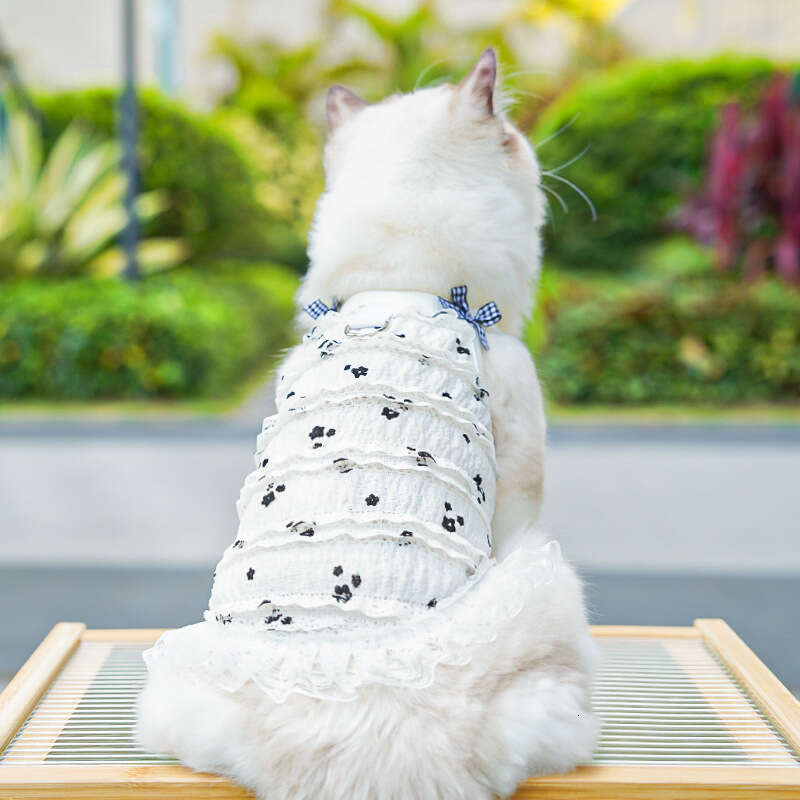 Famous brand Original Short Legged Spring Summer Layered Lace Vest Dog Clothes Cat Clothing Pet Supplies pupakaIK