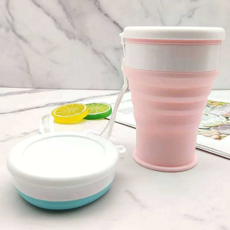 Silicone Foldable Travel Cup Reusable Portable Folding Design Outdoors Commuting Hot and Cold Drinks for Hiking Camping S260303
