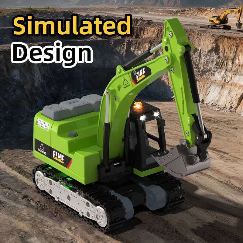 Mini 1:64 excavator, metal shell, lift, sound and light, adjustable construction vehicle model, desktop toy children's gifts Z260303