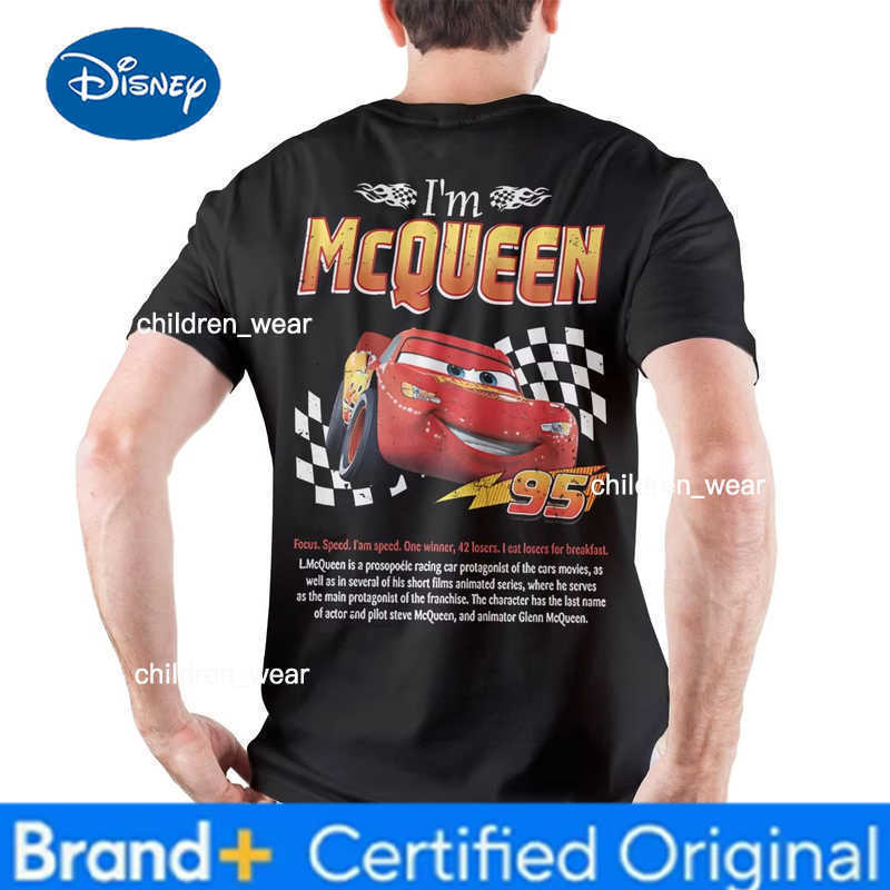 Disney Lightning Mcqueen and Sally Back Print Couples T-shirt For Men Women Sally and Mcqueen Cotton Short Sleeve Tee Summer Casual Top H260304