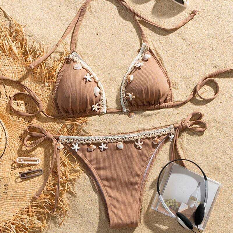 Wine Red Sexy Bikinis Female Swimsuits Women's Swimwear Push Up Swim Wear Bathing Suits Brazilian Bikini Set Beach Pool Bather Y260303