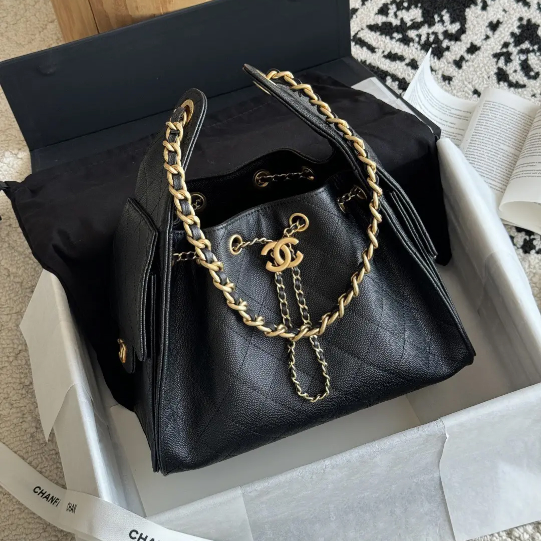 Designer Bag 25 Bag 26C Mini Luxury Bag Shoulder Bag Top Quality Drawstring Bucket Bag Gold Chain Leather And Metal Letter 25C Bag Large Capacity Hobo Bag Lady Handbag