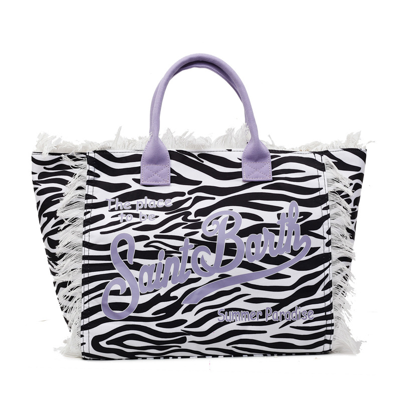 Free shipping bags Tassel letter canvas bag large capacity bag new solid color commuting shoulder tote bag